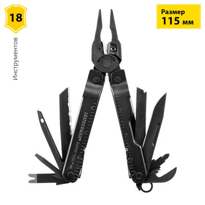 Мультитул LEATHERMAN SUPER TOOL 300 M BLACK с нейлоновым чехлом 832758 Мультитул LEATHERMAN SUPER TOOL 300 M BLACK с нейлоновым чехлом 832758